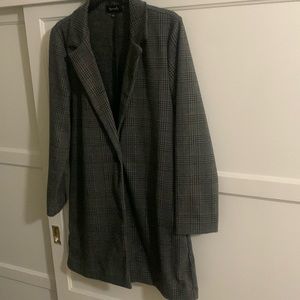 Gray and black coat